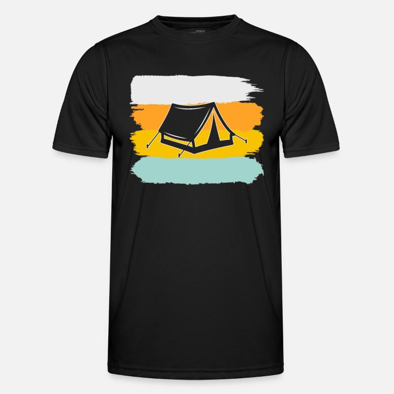Camping Retro - Men's Functional T-Shirt - black