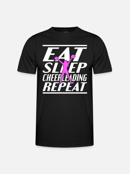 Eating Sleeping Cheerleading - Men's Functional T-Shirt - black