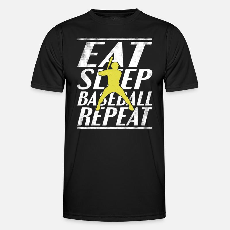Eating Sleeping Baseball - Men's Functional T-Shirt - black