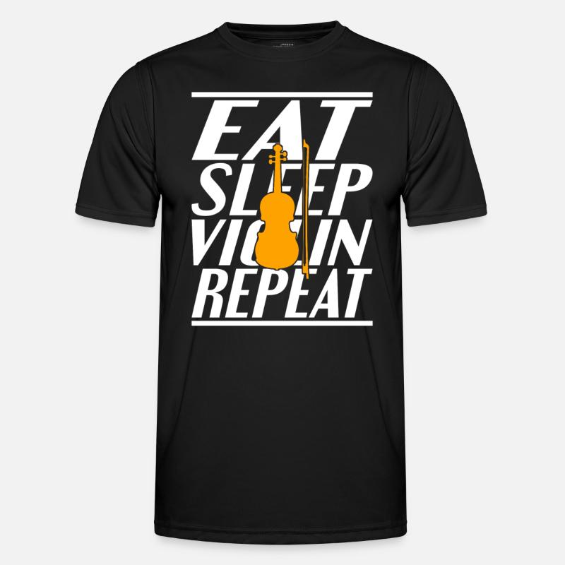 Eating Sleeping Violin - Men's Functional T-Shirt - black