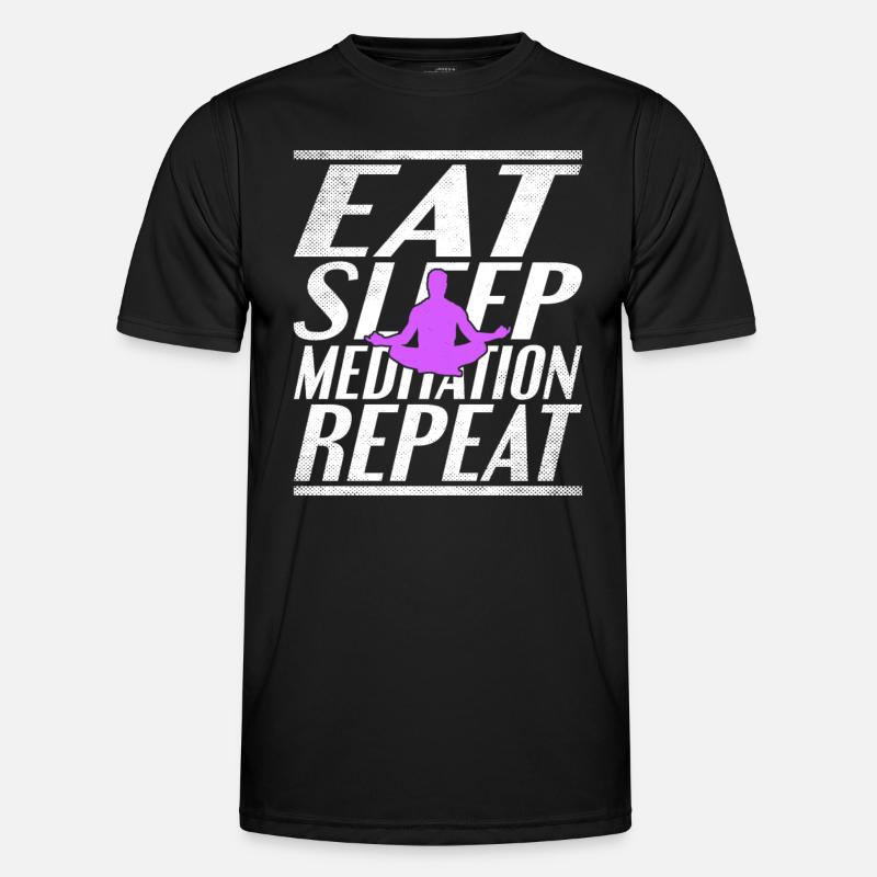 Eating Sleeping Meditating - Men's Functional T-Shirt - black