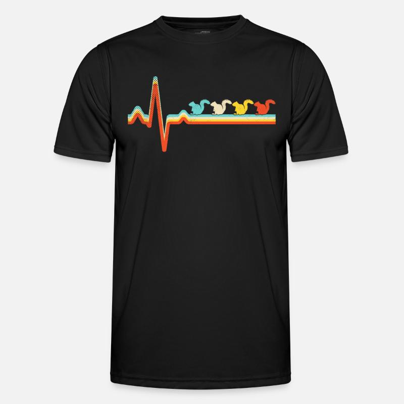 Eichhörnchen retro herzschlag Männer Funktions-T-Shirt