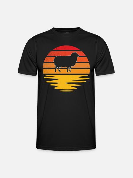 Sheep Retro - Men's Functional T-Shirt - black