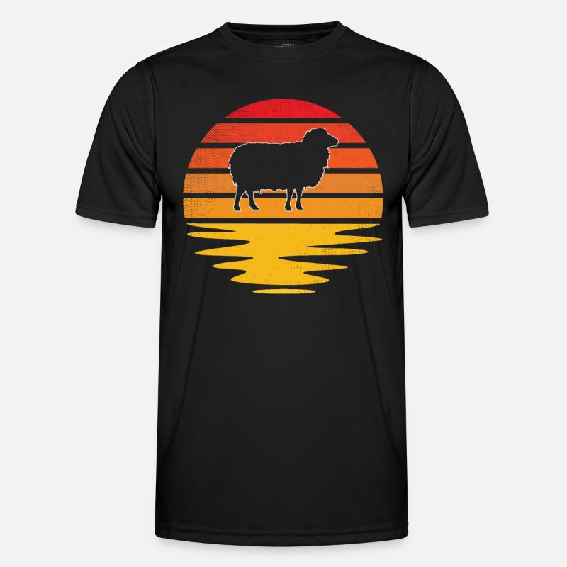 Sheep Retro - Men's Functional T-Shirt - black
