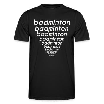 Badminton - Männer Funktions-T-Shirt - Schwarz - Vorne - AI Model Male 178 dark (178cm)