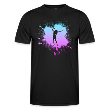 Sing - Men's Functional T-Shirt - black - Front - AI Model Male 178 dark (178cm)