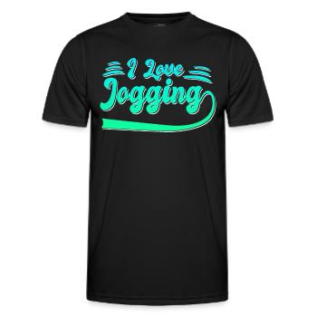 J’adore faire du jogging - T-shirt sport Homme - noir - Devant - AI Model Male 178 dark (178cm)