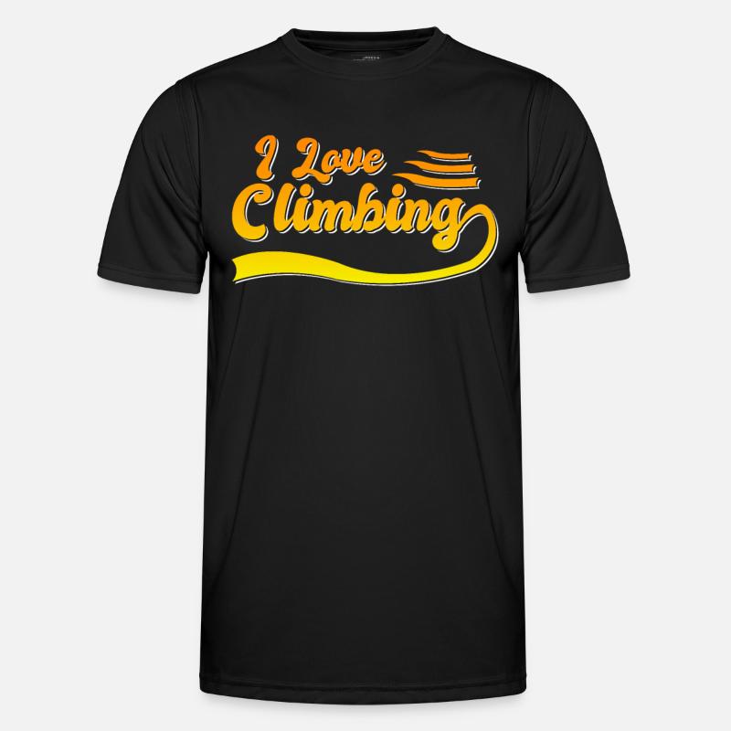 Ich liebe Klettern - Männer Funktions-T-Shirt - Schwarz