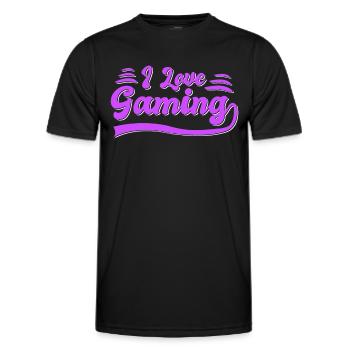 J’adore jouer - T-shirt sport Homme - noir - Devant - AI Model Male 178 dark (178cm)