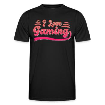 J’adore jouer - T-shirt sport Homme - noir - Devant - AI Model Male 178 dark (178cm)