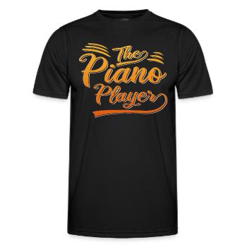 Le pianiste - T-shirt sport Homme - noir - Devant - AI Model Male 178 dark (178cm)