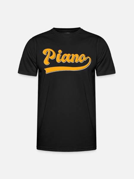 Klavier - Männer Funktions-T-Shirt - Schwarz