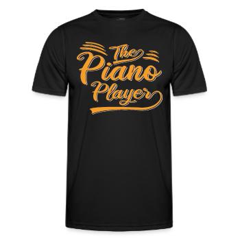 Le pianiste - T-shirt sport Homme - noir - Devant - AI Model Male 178 dark (178cm)