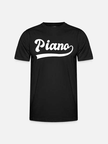 Klavier - Männer Funktions-T-Shirt - Schwarz