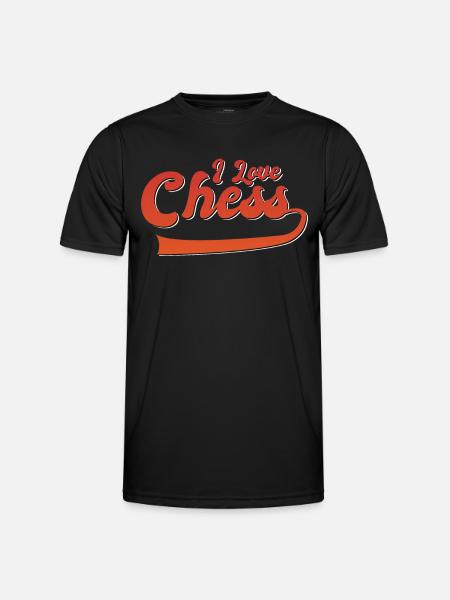 I love chess - Men's Functional T-Shirt - black