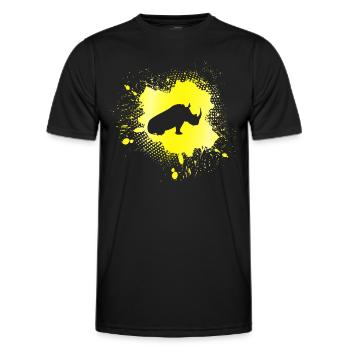 Nashorn - Männer Funktions-T-Shirt - Schwarz - Vorne - AI Model Male 178 dark (178cm)