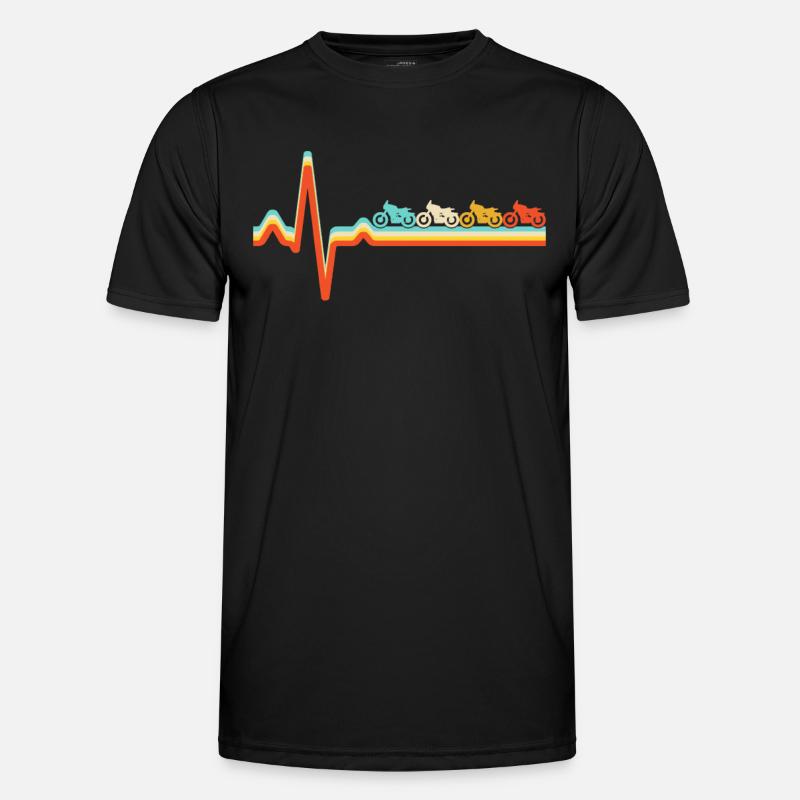 Motorcycle Retro Heartbeat Men's Functional T-Shirt