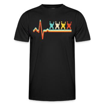 Gorilla Retro Heartbeat - T-shirt sport Homme - noir - Devant - AI Model Male 178 dark (178cm)