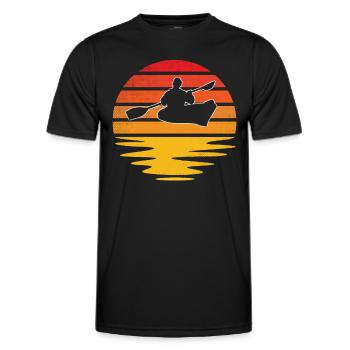 Kanusport Retro - Männer Funktions-T-Shirt - Schwarz - Vorne - AI Model Male 178 dark (178cm)