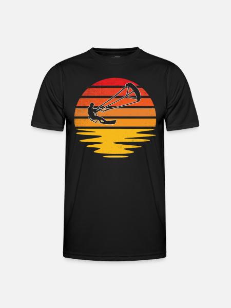 Kite Surf Retro - Men's Functional T-Shirt - black