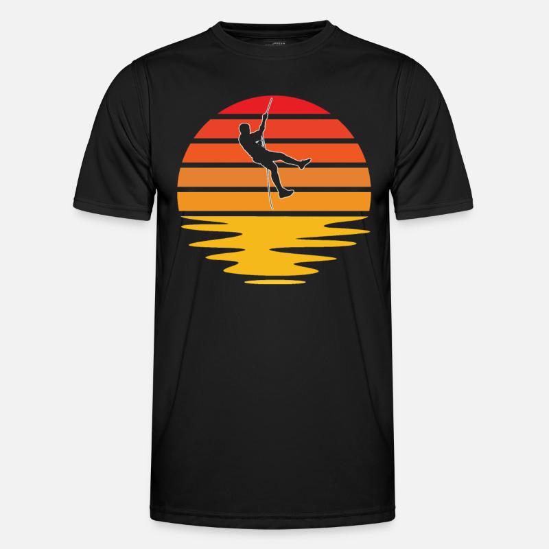 Climbing Retro - Men's Functional T-Shirt - black
