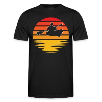 Kanusport Retro - Männer Funktions-T-Shirt - Schwarz - Vorne - AI Model Male 178 dark (178cm)