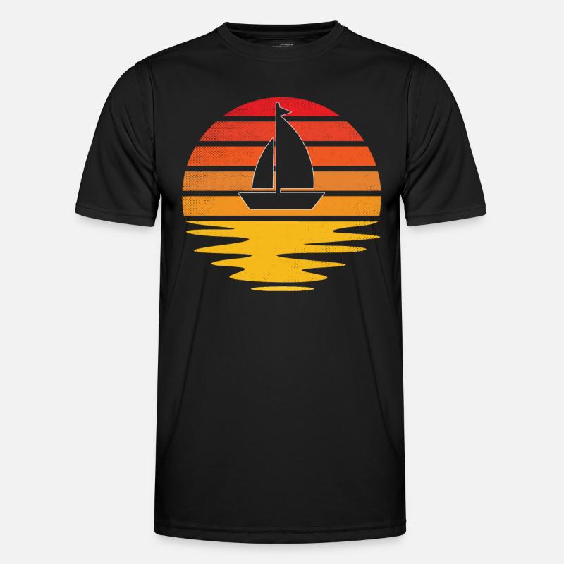 Sailing Retro - Men's Functional T-Shirt - black