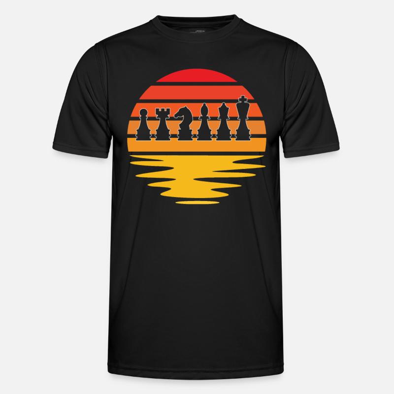 Schach Retro Männer Funktions-T-Shirt