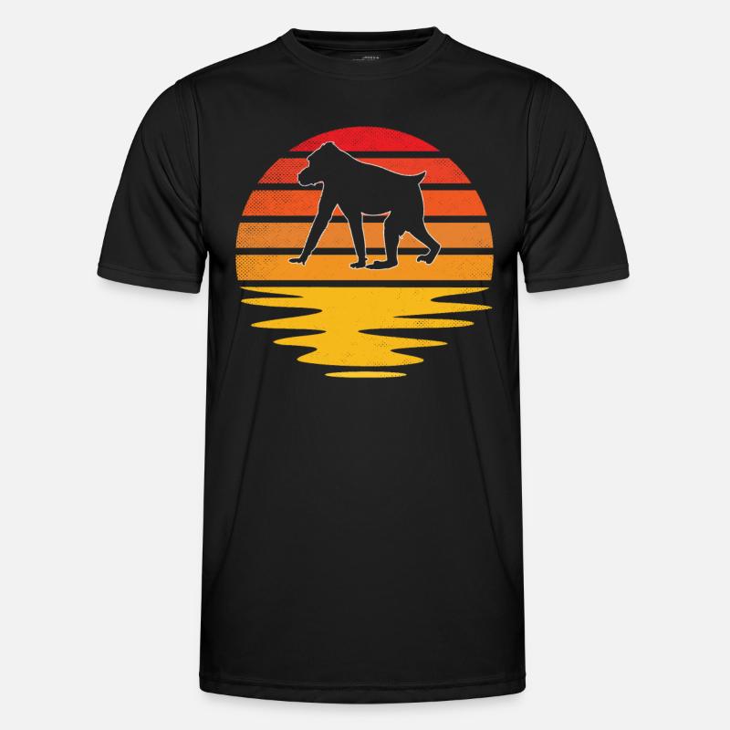 Monkey Retro - Men's Functional T-Shirt - black