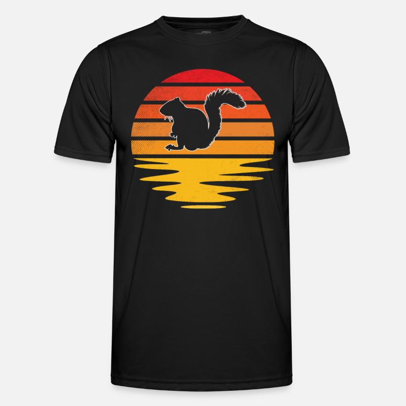 Squirrel Retro - Men's Functional T-Shirt - black