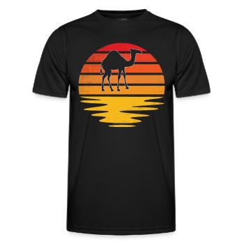 Camel Rétro - T-shirt sport Homme - noir - Devant - AI Model Male 178 dark (178cm)