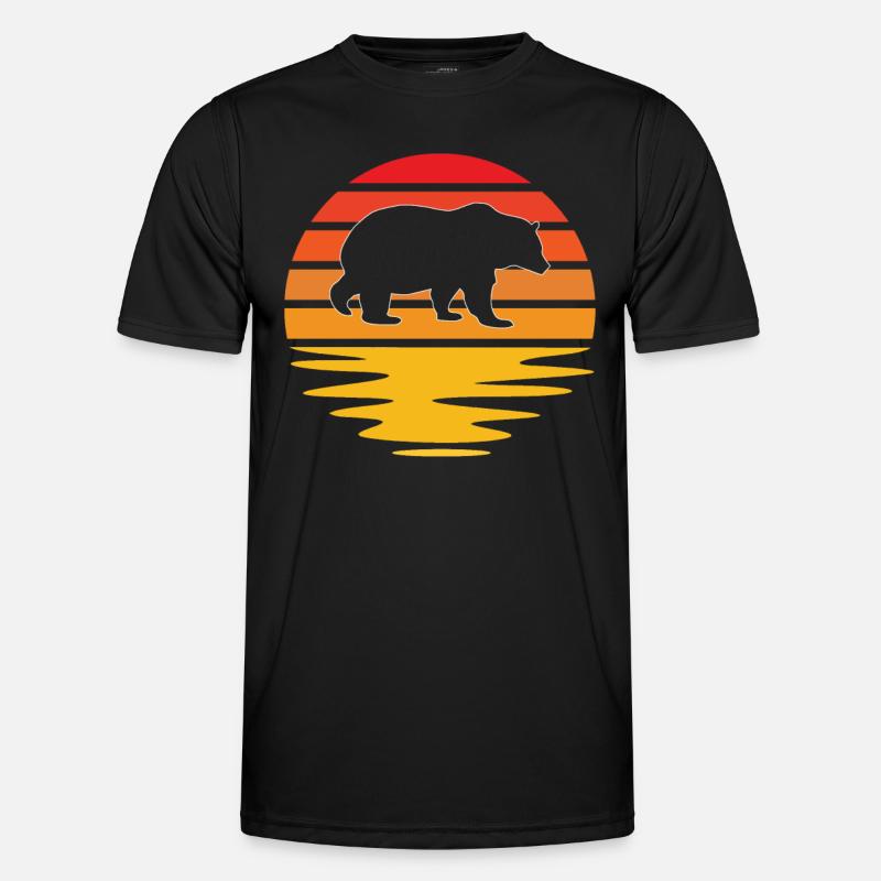 Bär Retro Männer Funktions-T-Shirt