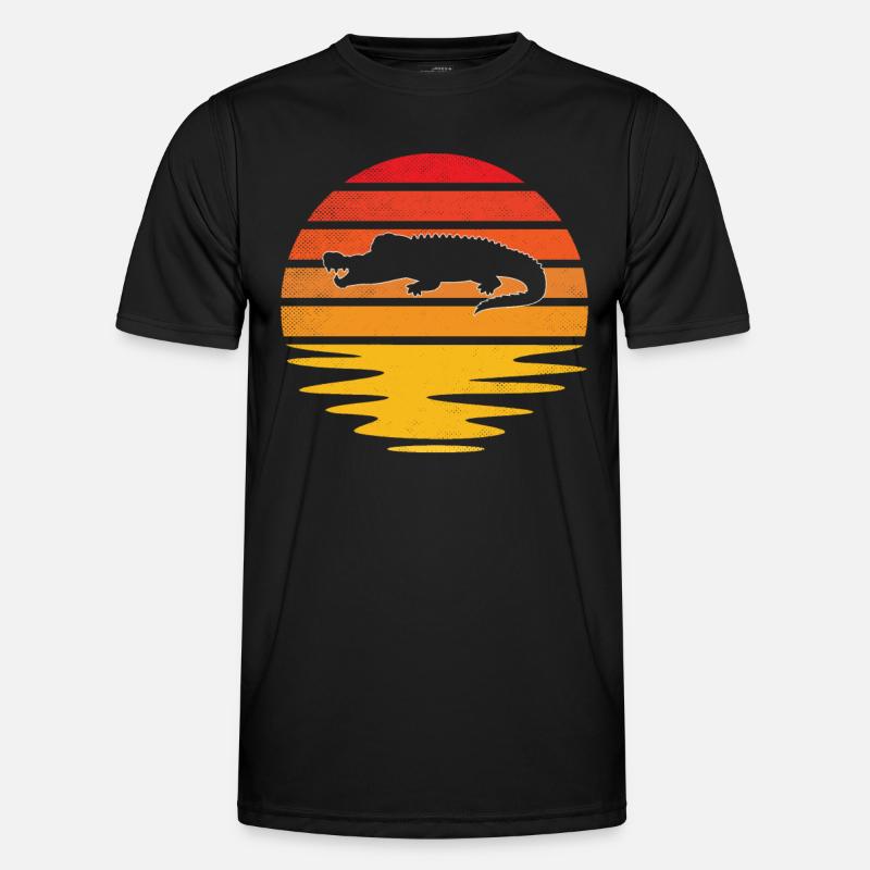 Crocodile Retro - Men's Functional T-Shirt - black