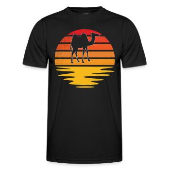 Camel Rétro - T-shirt sport Homme - noir - Devant - AI Model Male 178 dark (178cm)