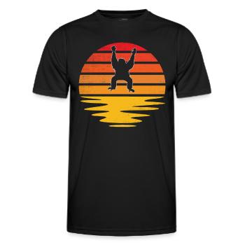 Gorilla Rétro - T-shirt sport Homme - noir - Devant - AI Model Male 178 dark (178cm)