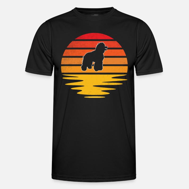 Poodle Retro - Men's Functional T-Shirt - black