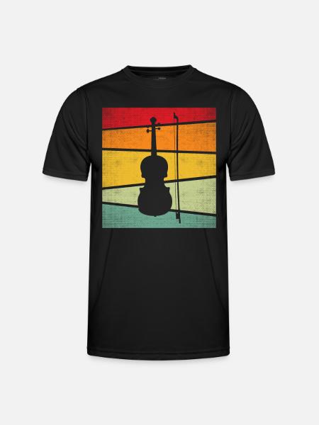 Violon Rétro - T-shirt sport Homme - noir