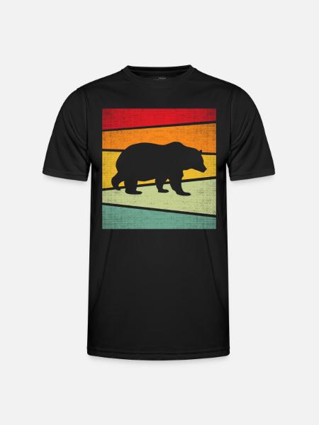 Bear Retro - Men's Functional T-Shirt - black