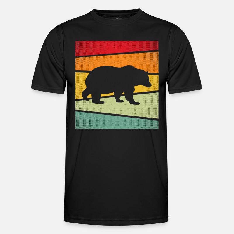Bear Retro - Men's Functional T-Shirt - black