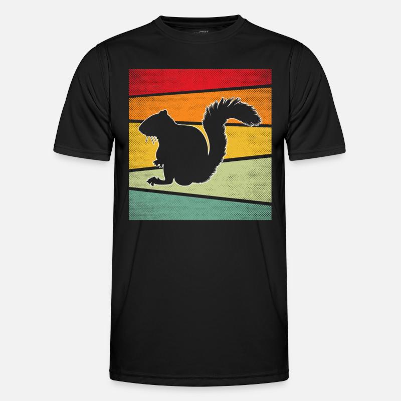 Squirrel retro - Men's Functional T-Shirt - black