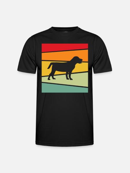 Dog Retro - Men's Functional T-Shirt - black