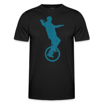 Monocycle - T-shirt sport Homme - noir - Devant - AI Model Male 178 dark (178cm)
