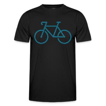 Bicyclette - T-shirt sport Homme - noir - Devant - AI Model Male 178 dark (178cm)