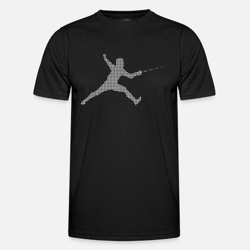 Fechten - Männer Funktions-T-Shirt - Schwarz