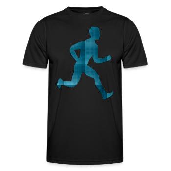 Faire du jogging - T-shirt sport Homme - noir - Devant - AI Model Male 178 dark (178cm)
