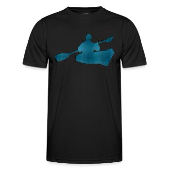 Canoeing - Men's Functional T-Shirt - black - Front - AI Model Male 178 dark (178cm)