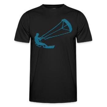 kite surfen - Männer Funktions-T-Shirt - Schwarz - Vorne - AI Model Male 178 dark (178cm)