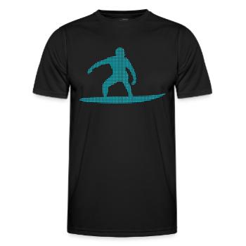 Surfen - Männer Funktions-T-Shirt - Schwarz - Vorne - AI Model Male 178 dark (178cm)