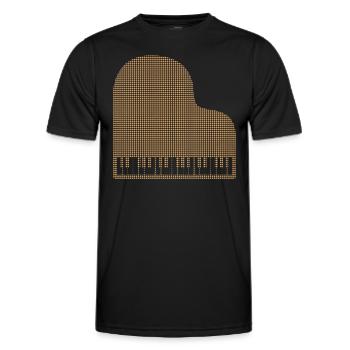 Klavier - Männer Funktions-T-Shirt - Schwarz - Vorne - AI Model Male 178 dark (178cm)