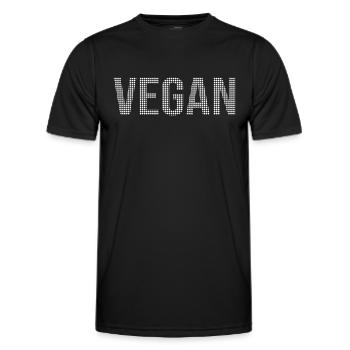 Vegan - Männer Funktions-T-Shirt - Schwarz - Vorne - AI Model Male 178 dark (178cm)